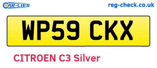 WP59CKX are the vehicle registration plates.
