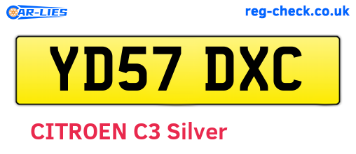 YD57DXC are the vehicle registration plates.