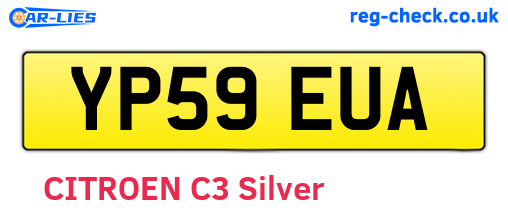 YP59EUA are the vehicle registration plates.