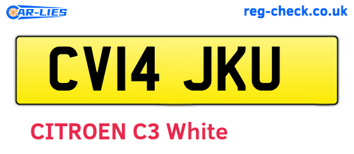 CV14JKU are the vehicle registration plates.