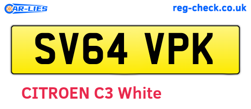 SV64VPK are the vehicle registration plates.