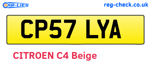 CP57LYA are the vehicle registration plates.