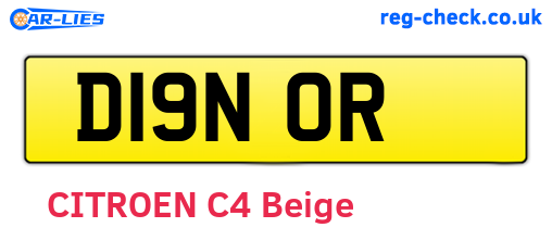 D19NOR are the vehicle registration plates.