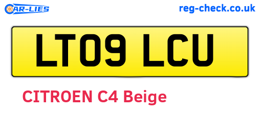 LT09LCU are the vehicle registration plates.