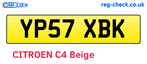 YP57XBK are the vehicle registration plates.