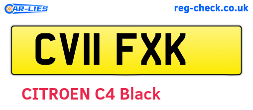 CV11FXK are the vehicle registration plates.