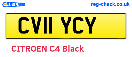 CV11YCY are the vehicle registration plates.