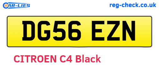 DG56EZN are the vehicle registration plates.