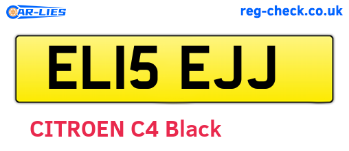 EL15EJJ are the vehicle registration plates.