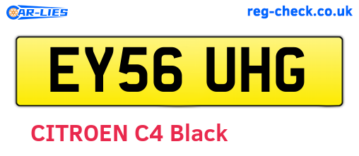 EY56UHG are the vehicle registration plates.