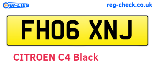 FH06XNJ are the vehicle registration plates.