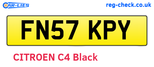 FN57KPY are the vehicle registration plates.