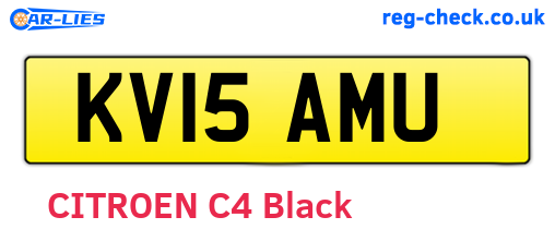 KV15AMU are the vehicle registration plates.