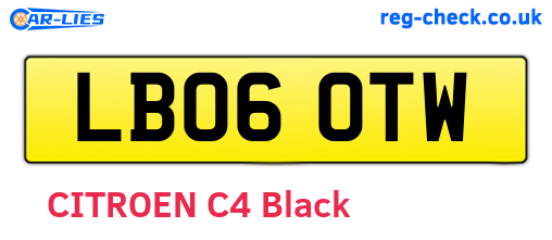 LB06OTW are the vehicle registration plates.