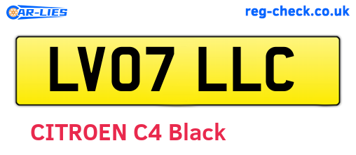 LV07LLC are the vehicle registration plates.