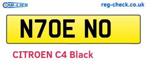N70ENO are the vehicle registration plates.