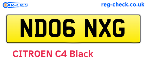 ND06NXG are the vehicle registration plates.