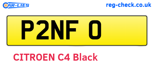 P2NFO are the vehicle registration plates.