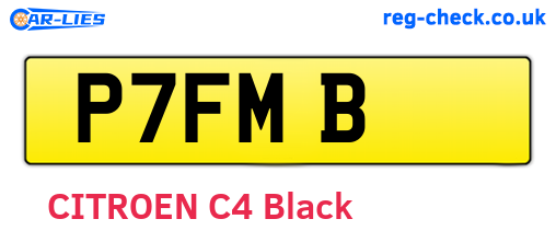 P7FMB are the vehicle registration plates.
