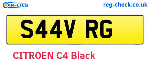 S44VRG are the vehicle registration plates.