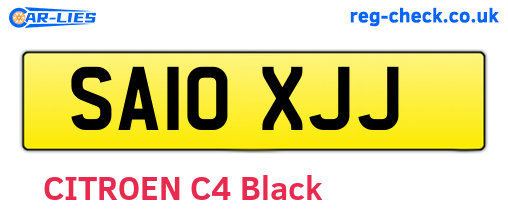 SA10XJJ are the vehicle registration plates.