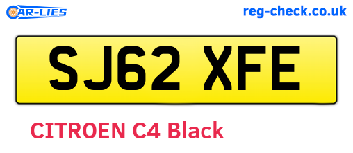 SJ62XFE are the vehicle registration plates.