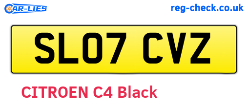 SL07CVZ are the vehicle registration plates.