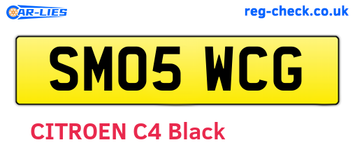 SM05WCG are the vehicle registration plates.