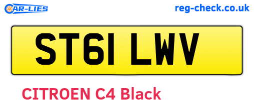 ST61LWV are the vehicle registration plates.