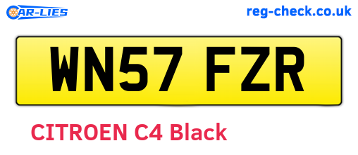 WN57FZR are the vehicle registration plates.