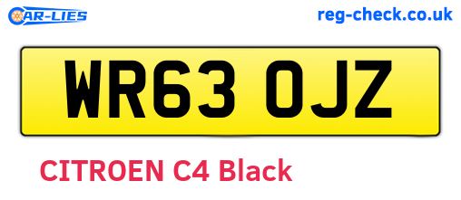 WR63OJZ are the vehicle registration plates.