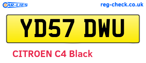 YD57DWU are the vehicle registration plates.