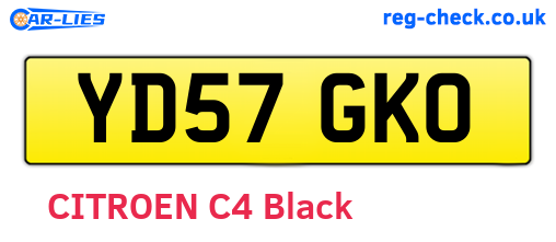 YD57GKO are the vehicle registration plates.
