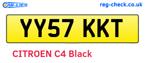 YY57KKT are the vehicle registration plates.