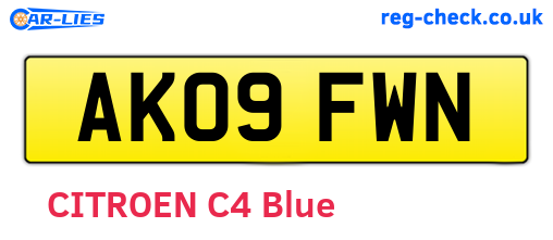AK09FWN are the vehicle registration plates.