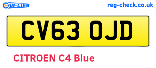 CV63OJD are the vehicle registration plates.