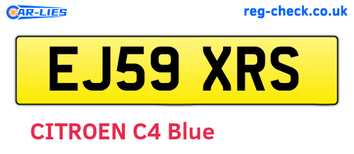 EJ59XRS are the vehicle registration plates.