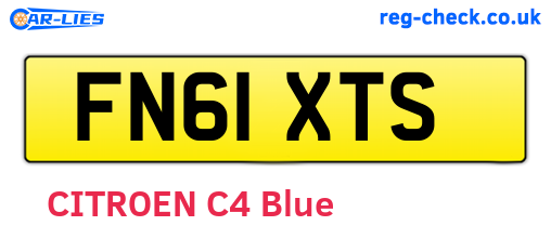 FN61XTS are the vehicle registration plates.