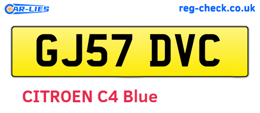 GJ57DVC are the vehicle registration plates.