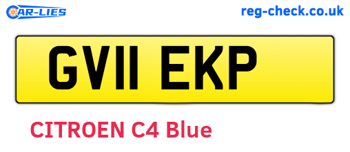 GV11EKP are the vehicle registration plates.