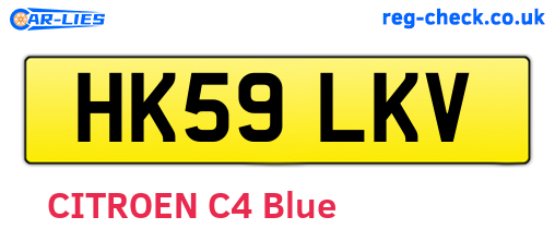 HK59LKV are the vehicle registration plates.