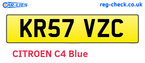 KR57VZC are the vehicle registration plates.