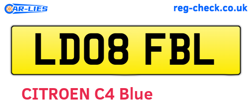 LD08FBL are the vehicle registration plates.