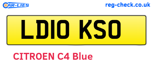 LD10KSO are the vehicle registration plates.