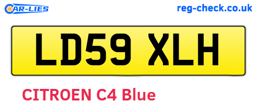 LD59XLH are the vehicle registration plates.