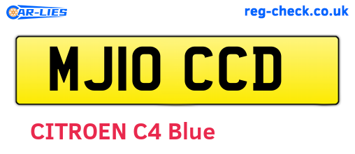 MJ10CCD are the vehicle registration plates.