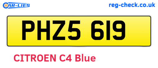 PHZ5619 are the vehicle registration plates.