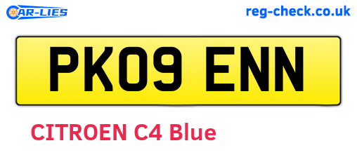 PK09ENN are the vehicle registration plates.