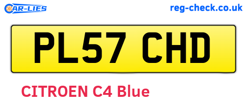 PL57CHD are the vehicle registration plates.