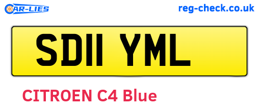 SD11YML are the vehicle registration plates.
